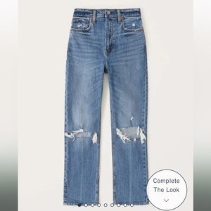 Abercrombie Ankle Straight Ultra High Rise Curve Love